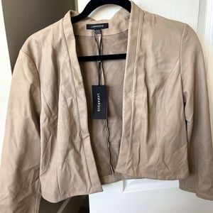 NWT Lamarque Crop Lamb Leather Jacket Size 10 US 42 EUR